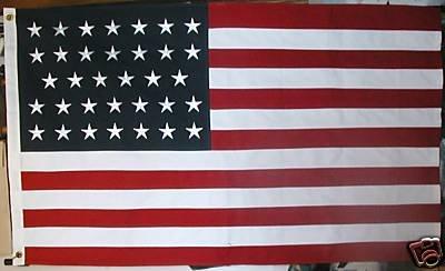 United States of America 34 Stars Nylon EMBROIDERED 3'X5' Flag ROUGH TEX® 600D 2-PLY
