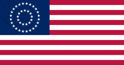 37 Star Medallion Centennial 3'x5' Flag 100D