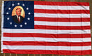 Donald Trump Portrait Flag 3'X5' Rough Tex® 100D Collectors Item Betsy Ross 45th President Not Mugshot Picture