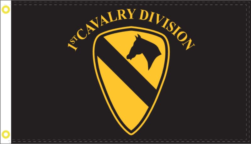 3'X5' 100D 1ST CAVALRY FLAG DBL  SIDES