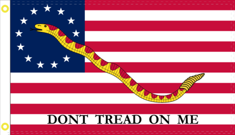 3'X5' 100D BETSY ROSS DONT TREAD ON  ME FLAG