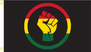 Black Lives Matter Rasta Fist 2'X3' Single Sided Flag Rough Tex® 100D