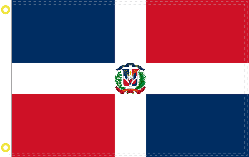 3'X5'100D DOMINICAN REPUBLIC FLAG DBL SIDED