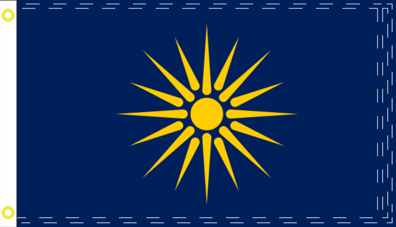 3'X5' 100D GREEK MACEDONIA FLAG