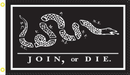 3'X5' 100D JOIN OR DIE BLACK Double SIDED FLAG