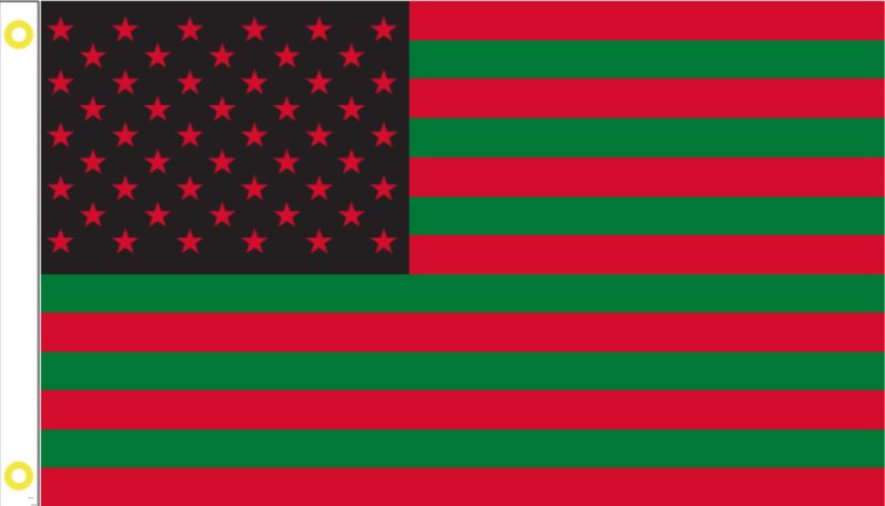 3'X5' 100D NEW AFRO AMERICAN FLAG