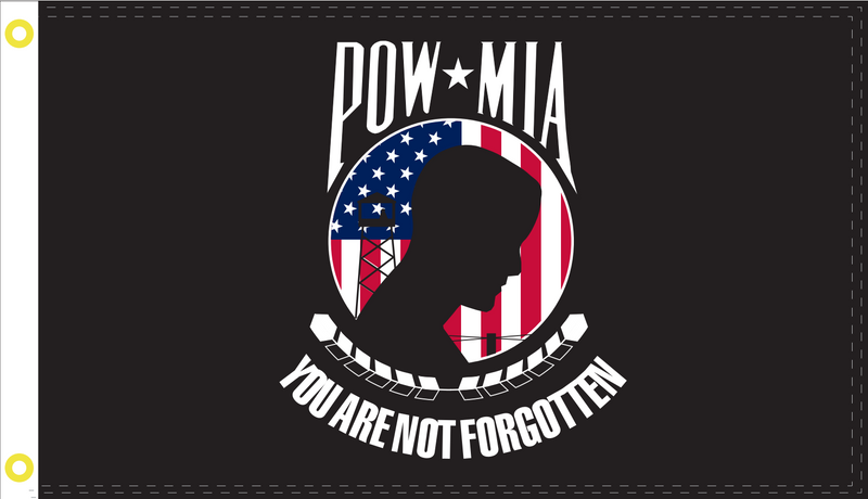 POW MIA You Are Not Forgotten USA Double Sided Rough Tex ® 100D 3'X5' Flag