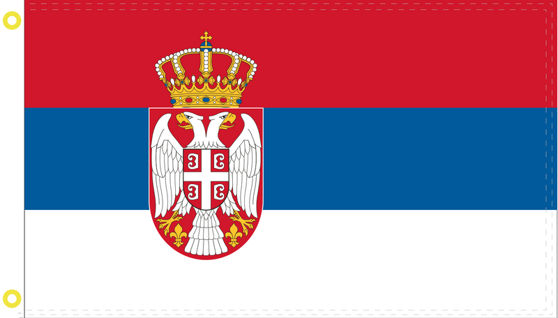 Serbia Flag 3'X5' Flag 100D ROUGH TEX ®