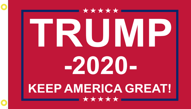 3'X5' 100D TRUMP 2020 KAG RED FLAG