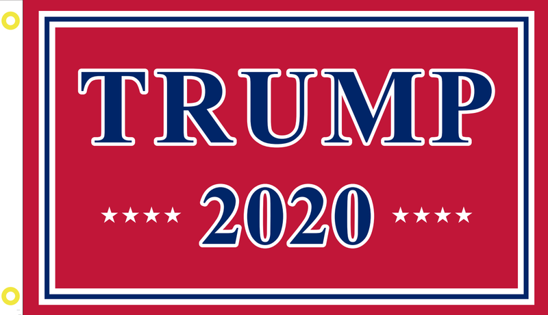 3'X5' 100D TRUMP 2020 RED FLAG