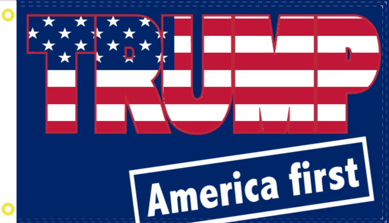 3'X5' 100D TRUMP AMERICA FIRST FLAGS DOUBLE SIDED 2024 SALE