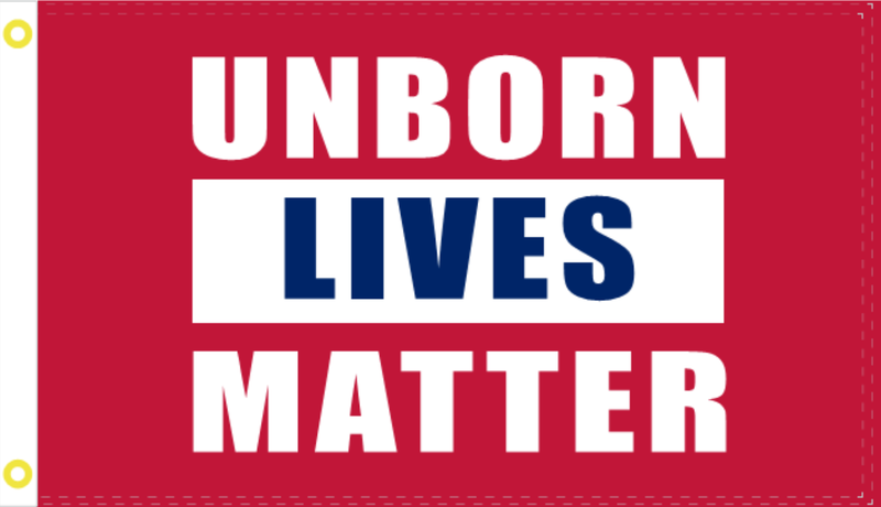 3'X5' 100D UNBORN LIVE MATTER FLAG pro life