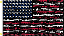 3'X5' 100D USA BLACK GUNS FLAG