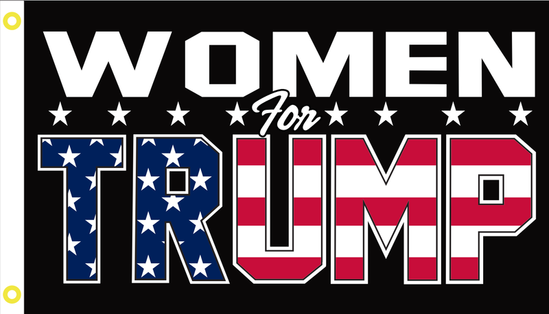 3'X5' 100D WOMEN FOR TRUMP USA FLAG DBL SIDED
