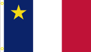 3'X5' ACADIAN FLAG TRI COLOR FLAG 100D ROUGH TEX ®