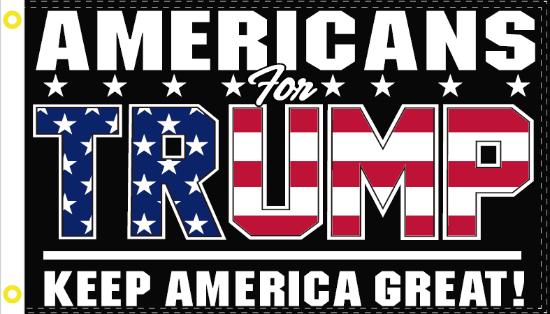 3'X5' AMERICANS FOR TRUMP KEEP AMERICA GREAT