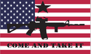 AMERICAN COME & TAKE IT ASSAULT RIFLE 3X5 FEET 100D ROUGH TEX ® FLAG