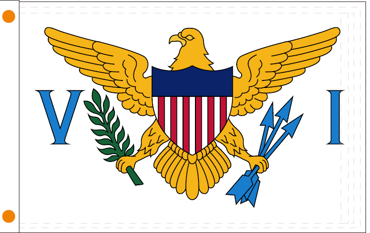 3'X5' FLAG OF THE UNITED VIRGIN ISLANDS 100D ROUGH TEX ®
