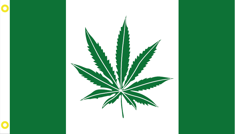 3'X5' GREEN CANADA LEAF FLAG 100D ROUGH TEX ® weed marijuana