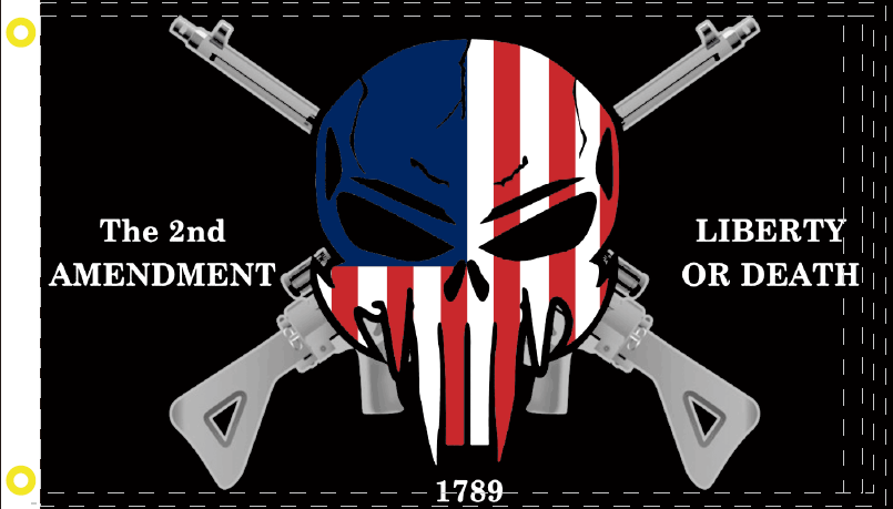Liberty Or Death 2nd Amendment Double Sided Flag 3'x5' 100D ROUGH TEX