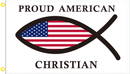 3'X5' PROUD CHRISTIAN AMERICAN FLAG 100D ROUGH TEX ®