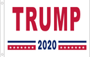 12'X18' TRUMP 2020 WHITE FLAG Boat Flag 100D ROUGH TEX ®