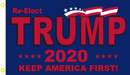 Re-Elect Trump 2020 Keep America First KAF 5'X8' Flag Rough Tex ® 68D Nylon (With Three Grommets)