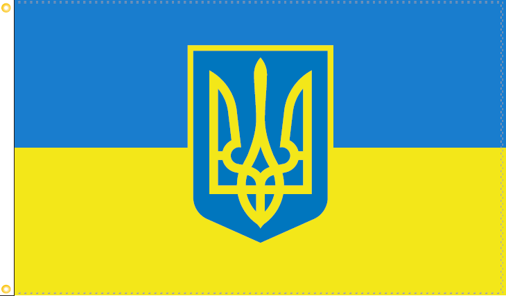 3'X5' Ukraine Trident Flag 100D Rough Tex ®