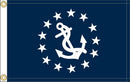 3'X5' US YACHT CLUB COMMODORE FLAG NAVY FLAG 100D ROUGH TEX ®