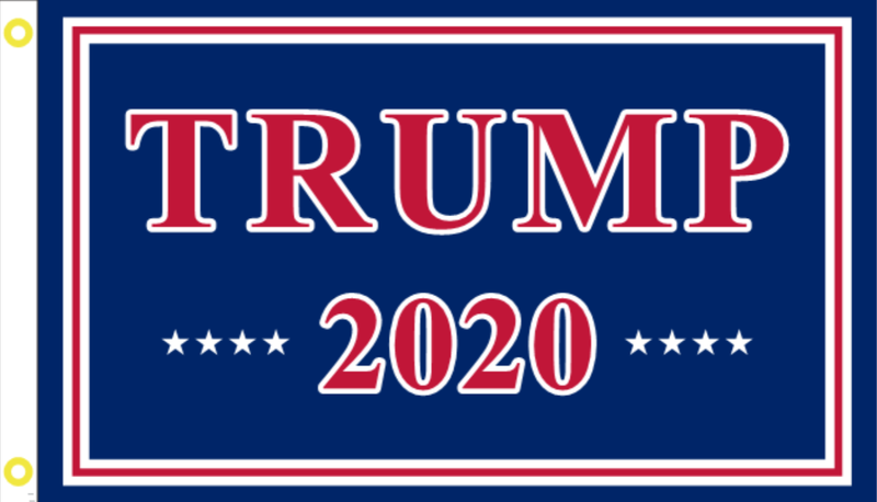 3'x5' 100D TRUMP 2020 BLUE FLAG