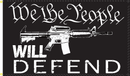 3'x5' 100D WE THE PEOPLE WILL DEFEND M4 FLAG 2nd Amendment
