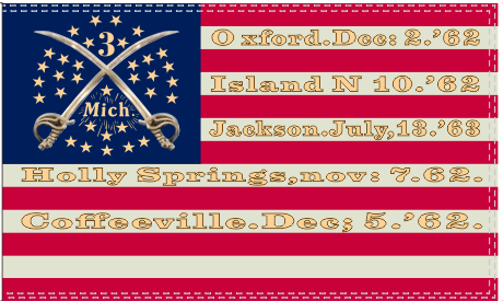3rd Michigan Union Cavalry 3'X5' Flag Rough Tex® 100D