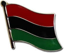Afro African American Waving Flag - Cloisonné Hat & Lapel Pins