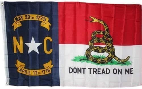 North Carolina NC Gadsden 3'X5' Flag Rough Tex® 100D