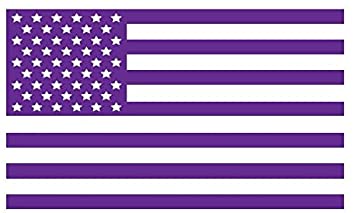 Purple & White USA 3'X5' Flag Rough Tex® 100D