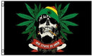 Rasta Skull 3'X5' Flag Rough Tex® Jamaican Rastafarian Weed