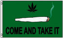Come & Take It Cannabis 3'X5' Flag Rough Tex® 100D Gonzales Green Leaf