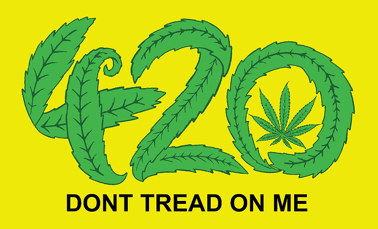 420 Don't Tread On Me 3'x5' Flag ROUGH TEX® 68D Nylon