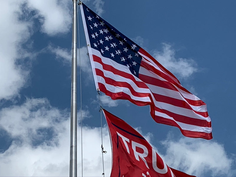 American 5'X8' U.S.A Flag 100% Rough Tex® 210D Nylon Printed With With Four Rows Of Stitching And Pin Pack