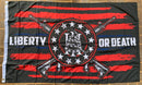 Gadsden Liberty Or Death Black  3'X5' Flag Rough Tex® 100D