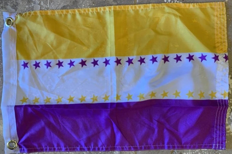 Women's Suffrage Flag With Grommets 12''X18" Rough Tex® 100D