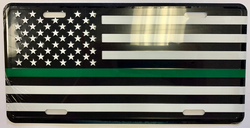US Green Line Military Memorial Aluminum Embossed License Plate