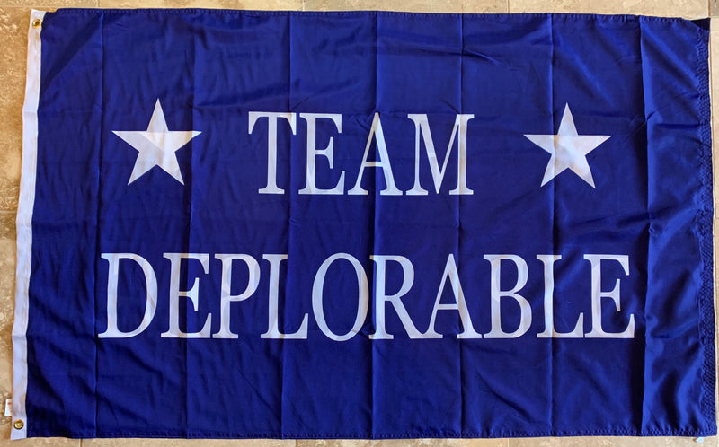 Team Deplorable 3'X5' Double Sided Flag ROUGH TEX ® 100D