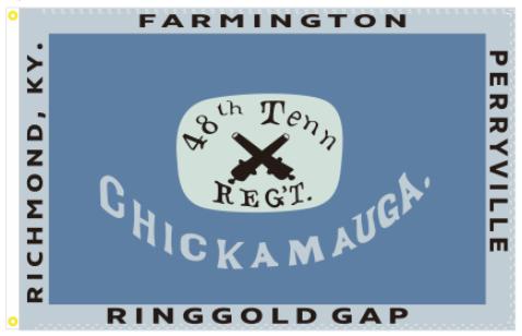 48th Tennessee Regiment Hardee Pattern 3'x5' Feet 100D Flag Rough Tex TN