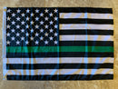 USA Green Line Military Memorial Flag Rough Tex ® 2'x3' 100D