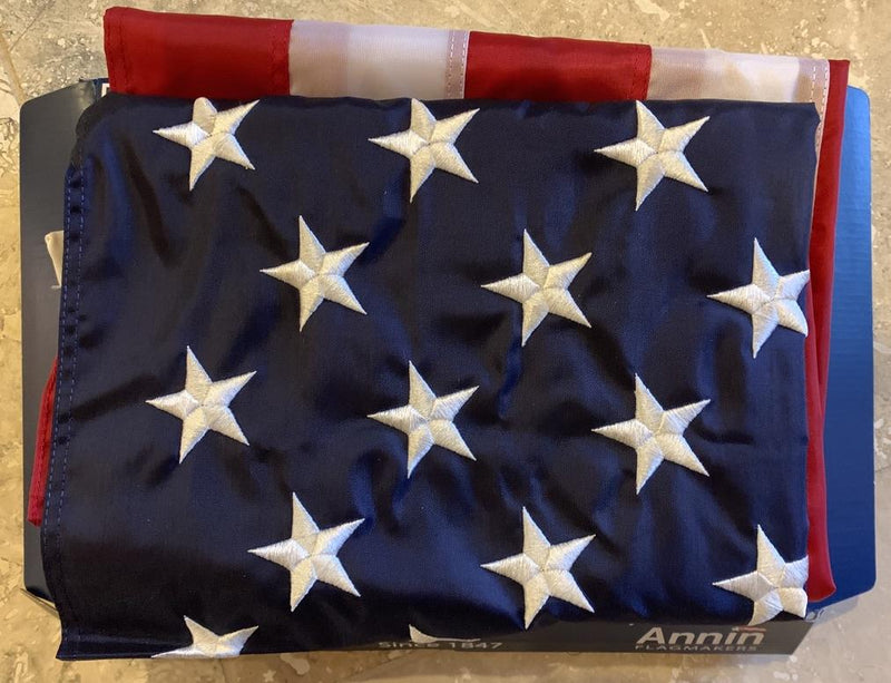 United States Flag 3'X5' 100% All Weather Nylon Annin Flagmakers® Made in USA American flags