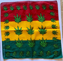 Assorted Cannabis Themed Bandana Head Wraps 100% Cotton 22"X22"
