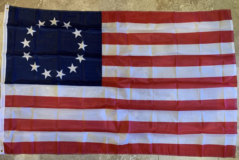 Betsy Ross Flag American Original 13 Stars 100% Nylon 4x6 feet Rough Tex ® 150D-210D Dyed Waterproof UV Protected Brass Grommets
