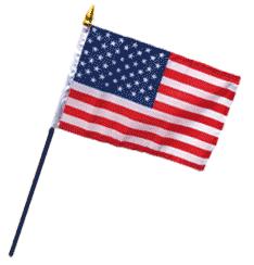 American 12x18 Inches USA Stick Flags- 12''x18'' Rough Tex ®68D