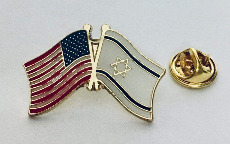 USA Israel Friendship Flag Lapel Pin American Israeli